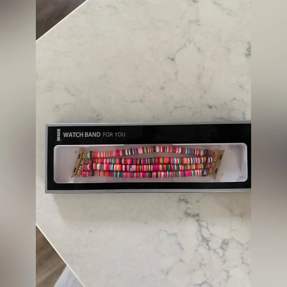 NWT - Stretchy colorful beaded Apple Watch Band